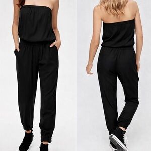 Sunday Best Black Strapless Jumpsuit Women’s Small One Piece Minimalist Tabata